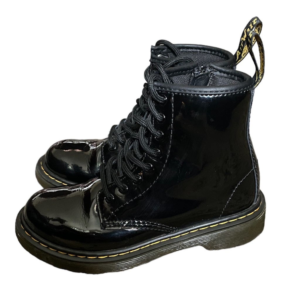 Black Patent Dr Martins boots Kids size 13